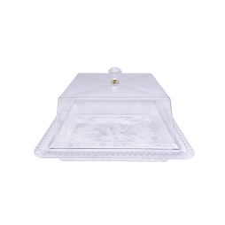 Plastic tray with lid